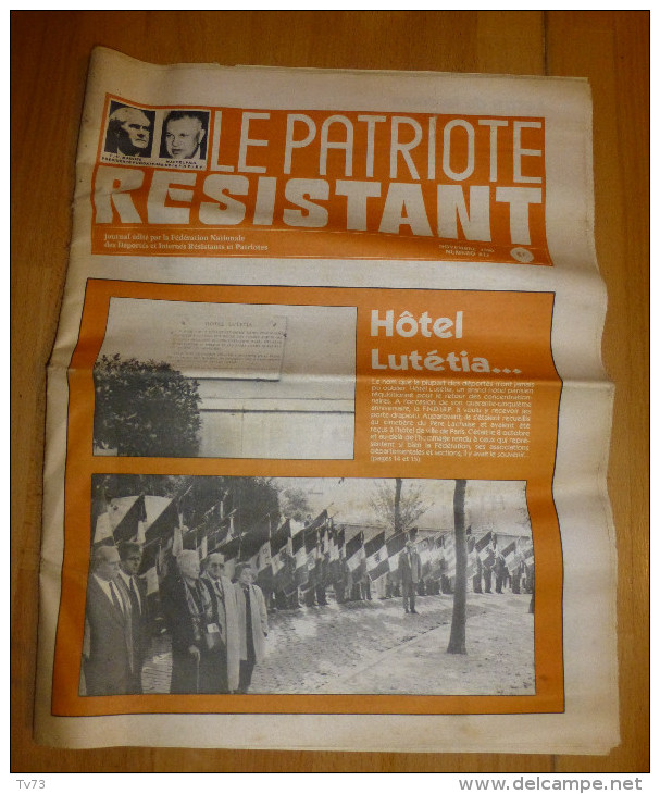 Lot de 8 journaux LE PATRIOTE RESISTANT 1990 / 1991 - voir description - résistance WWII patriotisme