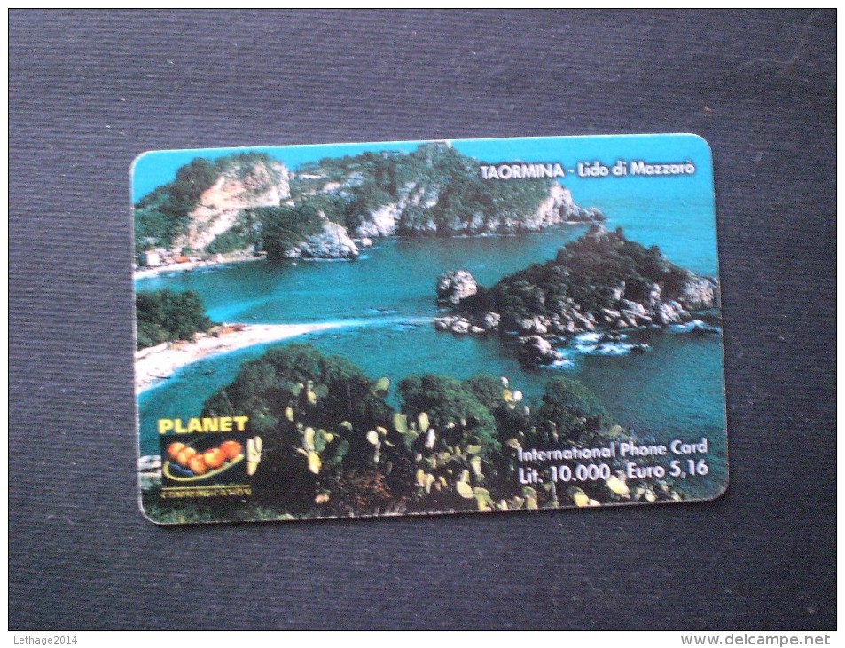 CARTE  TELEPHONE  ITALIA INTERNATIONAL TIRAGE 50000 TAORMINA LIDO DI MAZZARO  MUCH RARE - Speciaal Gebruik