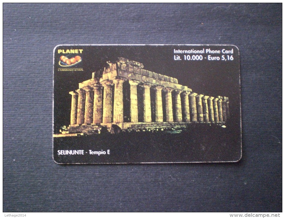 CARTE  TELEPHONE  ITALIA INTERNATIONAL TIRAGE 50000 SELINUNTE TEMPIO E  MUCH RARE - Speciaal Gebruik