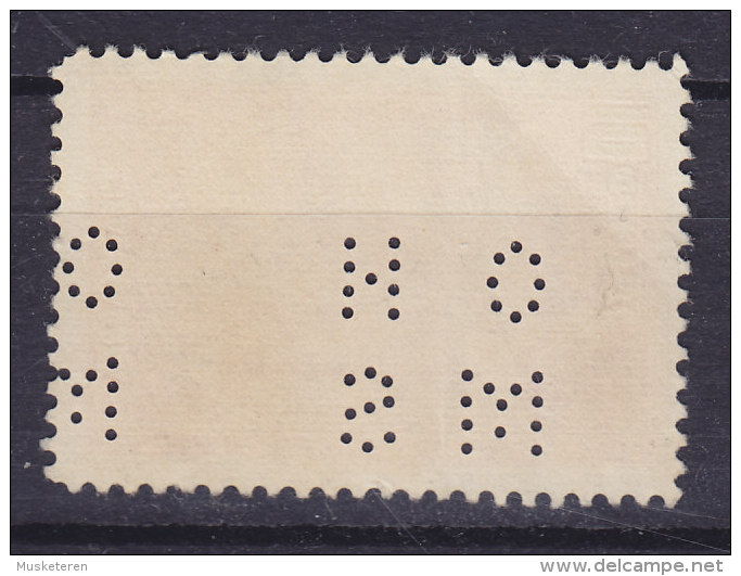Canada Perfin Perforé Lochung DOUBLE !! 'O H M S' 1938,10 C. War Memorial WW1  (2 Scans) - Perforadas