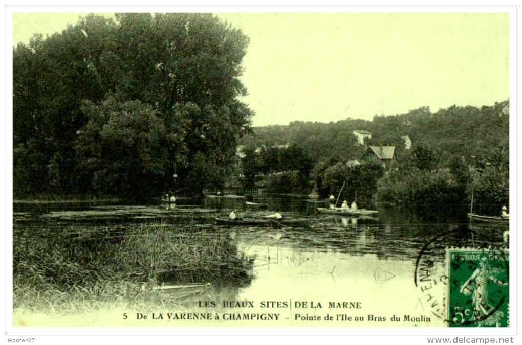 CPA  De LA VARENNE A CHAMPIGNY ,  Pointe De L'ile Au Bras Du Moulin - Champigny