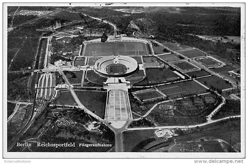 Allemagne    Berlin     Jeux Olympiques De 1936 Le Stade Au Dos Cachet De La Manifestation - Autres & Non Classés