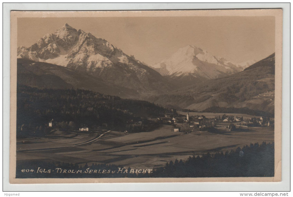 Europe Austria Österreich Igls Tirol M Serles Habicht RPPC Real Photo Post Card Postkarte POSTCARD - Igls