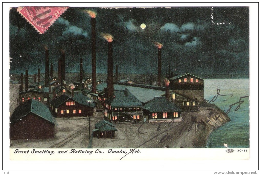 Grant Smelting And Refining Co; OMAHA , Nebraska USA , 1908, TB - Omaha