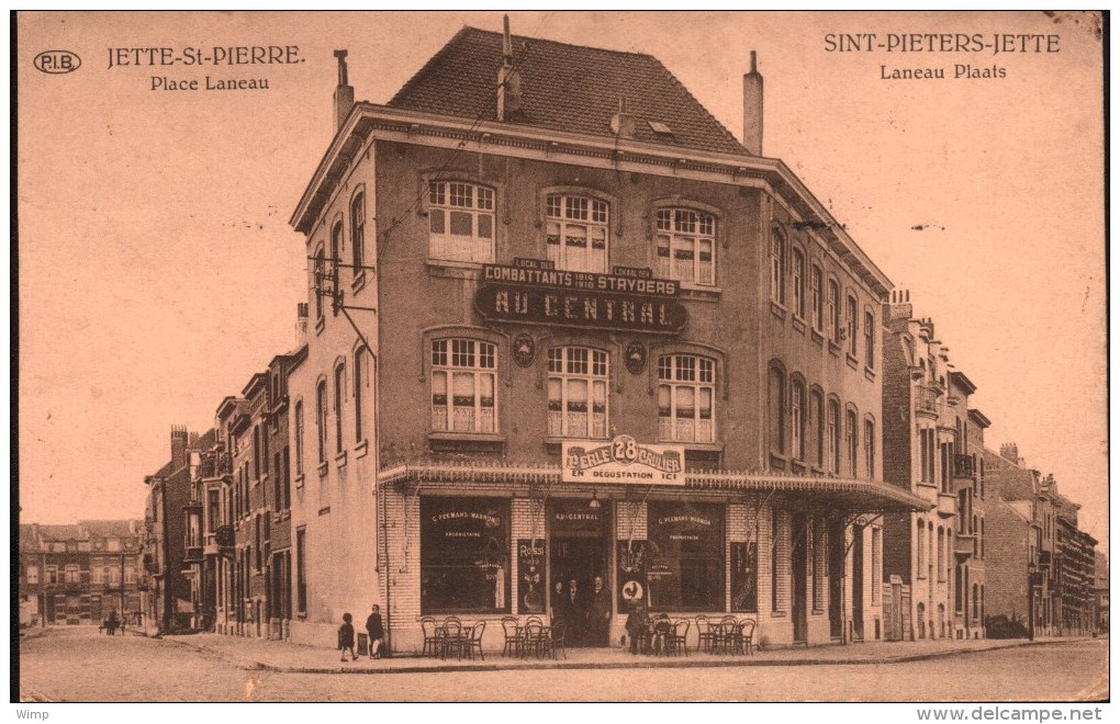 Jette St Pierre : Place Laneau "Au Central" - Féd.Nat.Combattants / Carte Privée - Jette