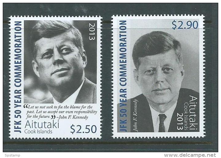 Aitutaki 2013 Kennedy JFK Anniversary Set Of 2 MNH - Aitutaki