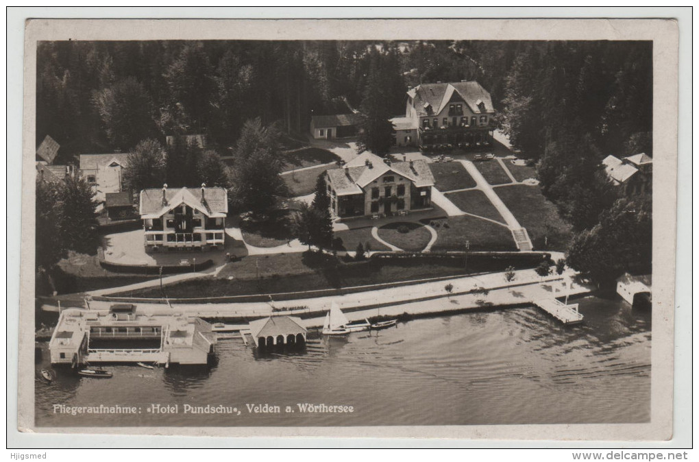 Austria Österreich Kärnten Wörthersee Velden Hotel Dock Port Ship Boat Post Card Postkarte Karte Carte Postale POSTCARD - Velden