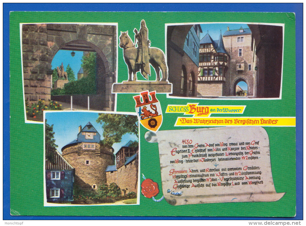 Deutschland; Bergisches Land; Schloss Burg A D Wupper; Multibildkarte - Solingen