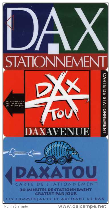 Série De 3 Cartes De Stationnement Sur Horodateurs : Ville De Dax - Cartes De Stationnement, PIAF