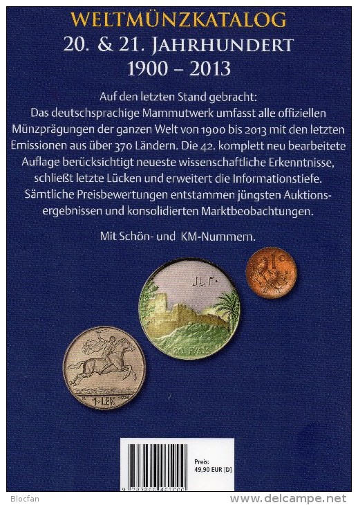 Schön Coins Of The World Welt-Münzkatalog 2014 New 50€ Münzen 20/21.Jahrhundert A-Z Europa Amerika Afrika Asien Oceanien - Matériel