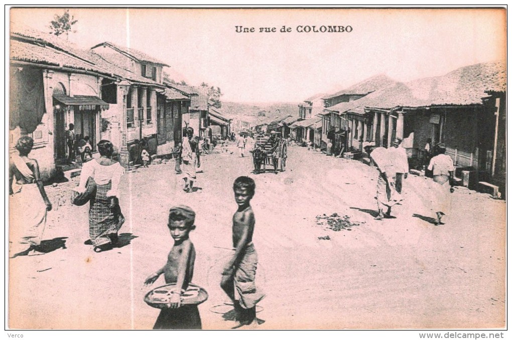 Carte Postale Ancienne De COLOMBO- Une Rue - Sri Lanka (Ceylon)