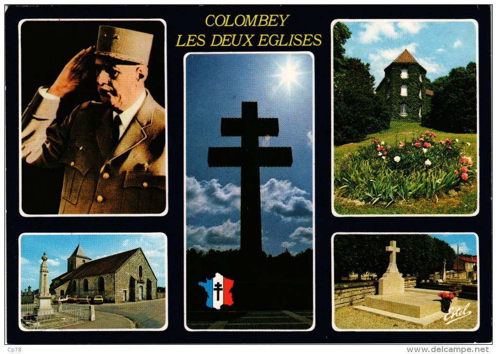 Le Général Et Mme De Gaulle Lot De 7 Cartes Avec Le Tampon De La Boisserie, La Demeure Et L'intérieur, L'église... - Politicians & Soldiers