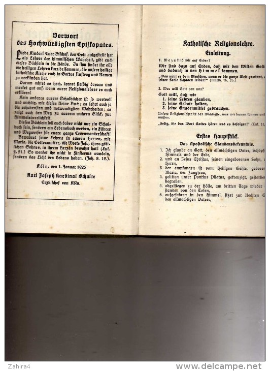 Katholifcher Katechismus Für Das Erzbistum Koln - Dusseldorf 1927 - Cristianismo