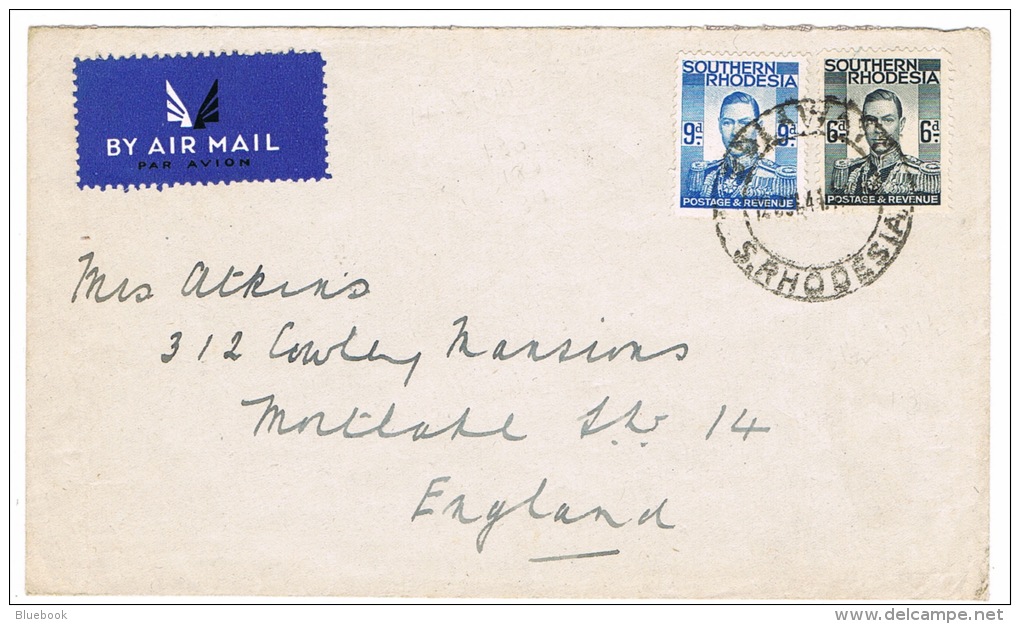 RB 1080 - 1941 Commercial Cover - 1/3 Airmail Rate Bulawayo Southern Rhodesia To UK - Rodesia Del Sur (...-1964)