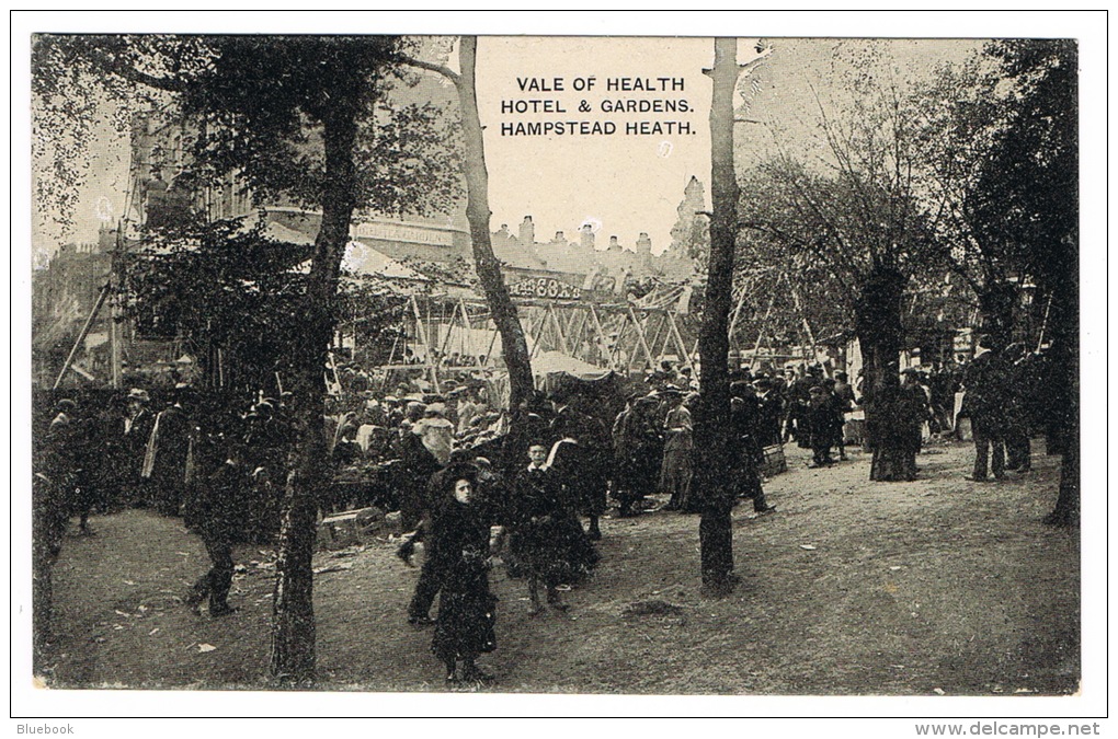 RB 1081 - Early Postcard - Fair Ground - Amusements Vale Of Health Hampstead Heath London - London Suburbs