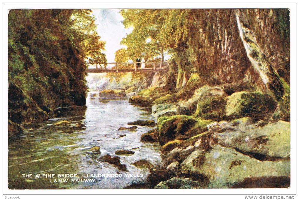 RB 1081 - L Ondon &amp; N.W. Railway Postcard - The Alpine Bridge Llandrindod Wells - Radnor Wales - Radnorshire