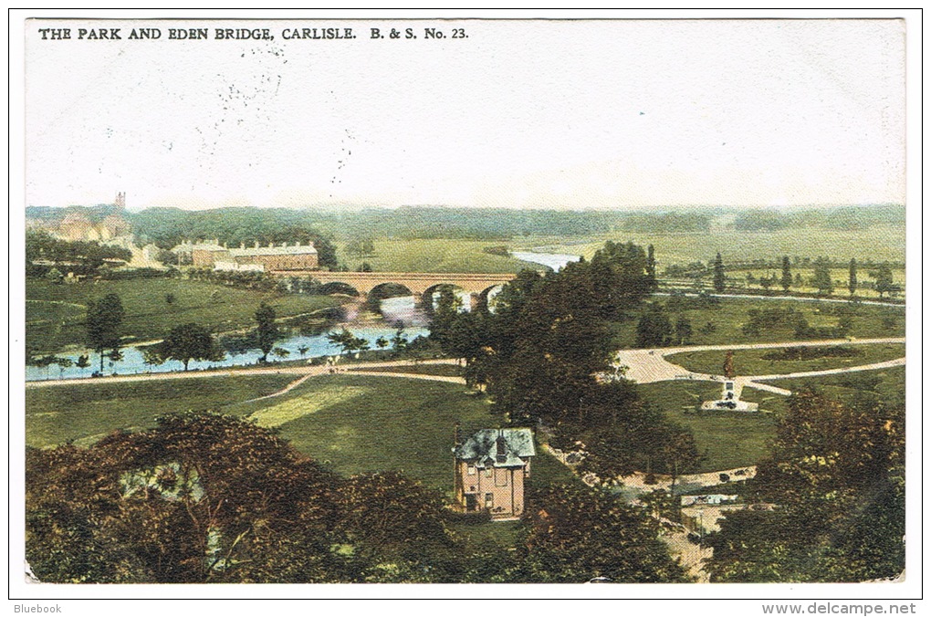 RB 1082 - 1907 Postcard - The Park &amp; Eden Bridge - Carlisle Cumbria - Carlisle