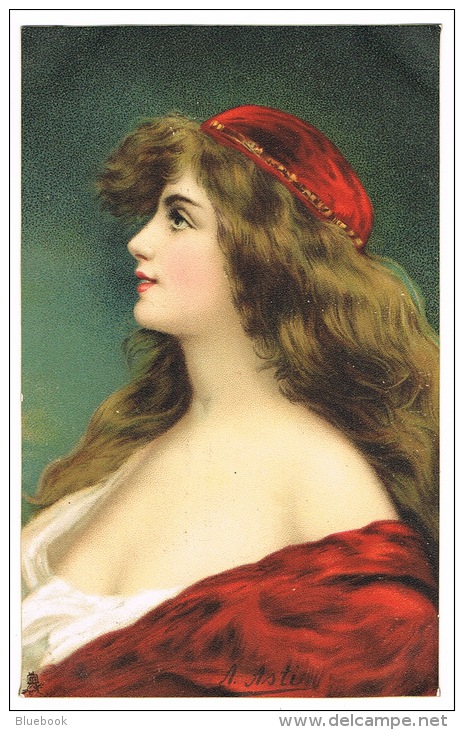 RB 1082 - Early Raphael Tuck Connoisseur Art Glamour Theme Postcard - A. Asti - Helena - Asti