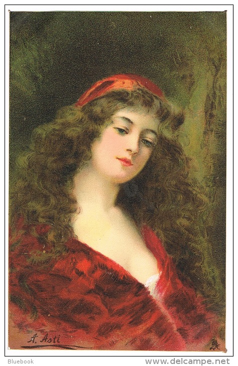 RB 1082 - Early Raphael Tuck Connoisseur Art Glamour Theme Postcard - A. Asti - Beatrice - Asti