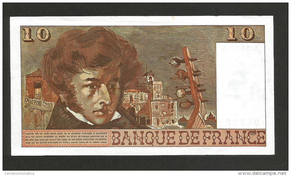 FRANCE - BANQUE De FRANCE - 10 Francs BERLIOZ (K. 15 / 5 / 1975 - J. 182) - 10 F 1972-1978 ''Berlioz''