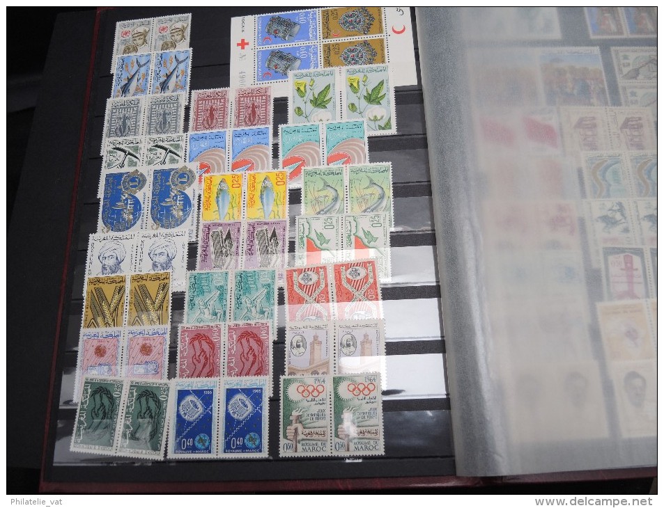 FRANCE -MAROC - Collection 1956 à 1970 - Côte 330 € - Tous En Paire - Lot N°10402 - Collezioni