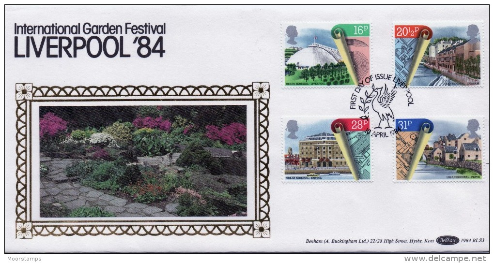 GB  Benham Silk First Day Cover From 1984  Unaddressed. - 1981-1990 Decimal Issues