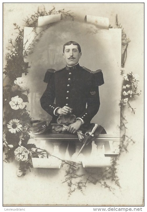 Photographie Sur Carton/Grand Format/Militaire En Buste/avec Dague/37éme /Grande Tenue/Nancy/Vers 1900-10      PHOTN55 - Ohne Zuordnung