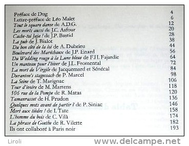 MALET Léo : PARIS NOIR. Recueil De Nouvelles Policières. A.D.G * SINIAC * MALET * PRUDON * 1980 - Leo Malet