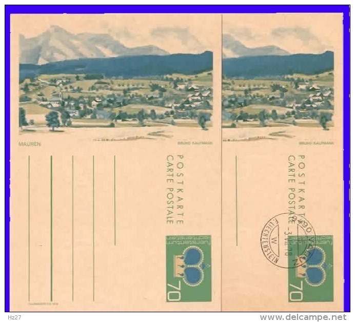 Liechtenstein Lot De 6 Entiers Postaux Vaduz 1978 - Stamped Stationery