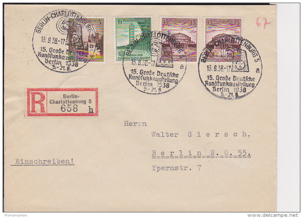 E3 /  Deutsches Reich Brief 668 MiF / Charlottenburg 1938 - Briefe U. Dokumente