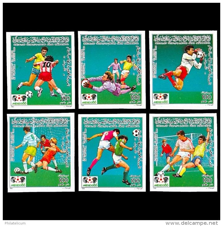 LIBYA - 1986 Soccer Football FIFA WC Mexico #1 IMPERFORATED (MNH) - 1986 – Mexico