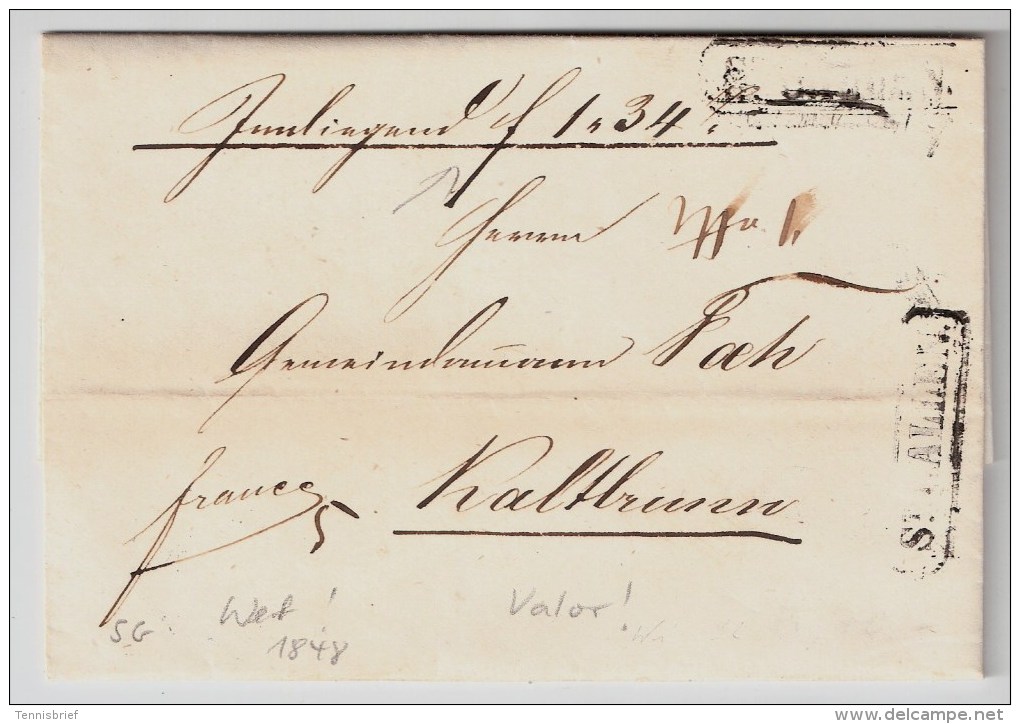 Schweiz, 1848, St. Gallen, Fahrpost! , #4311 - ...-1845 Vorphilatelie