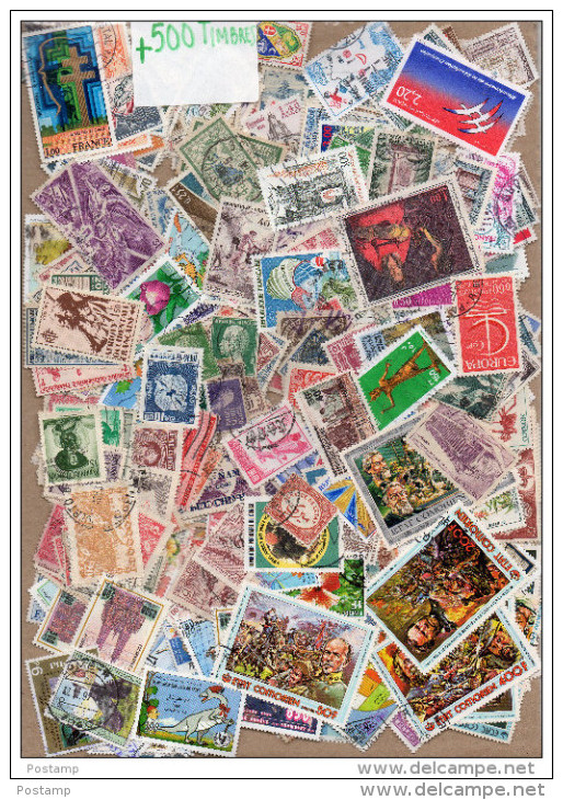 VRAC DE DE 500 TIMBRES--bon état Général-neufs Et Oblitéréss -beau Lot à Trier-forte Cote Générale - Lots & Kiloware (mixtures) - Max. 999 Stamps
