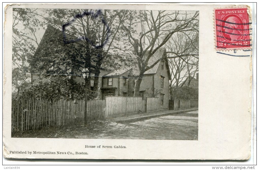 - Salem - House Of Seven Gables, Très Anciene, Cliché Peu Courante, épaisse,  écrite,  Scans. - Autres & Non Classés