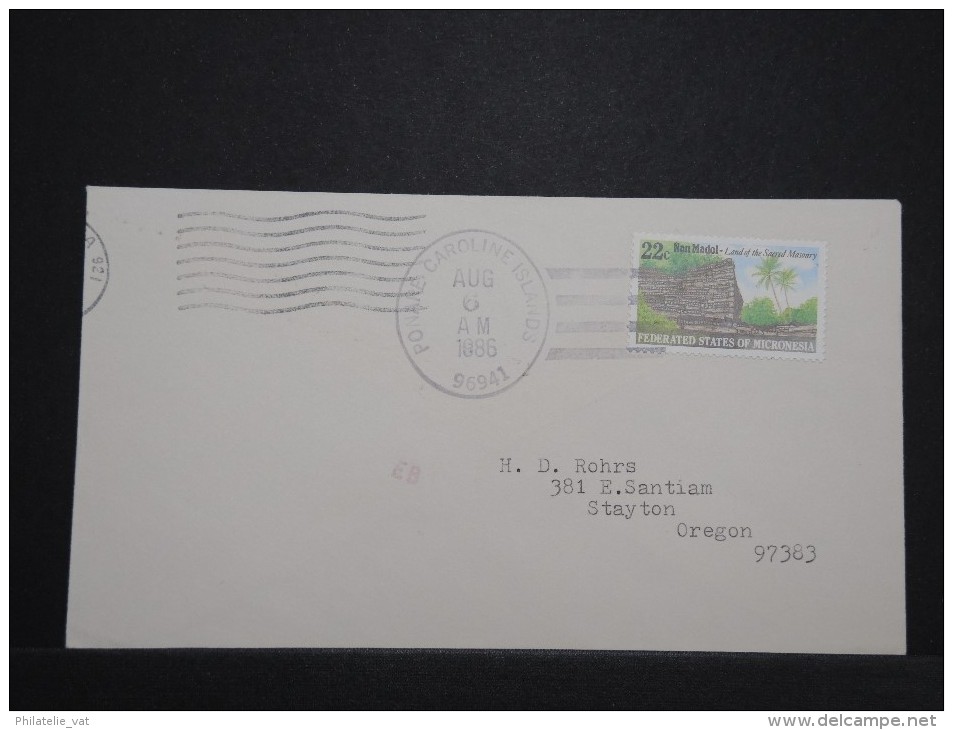 MICRONESIE - Enveloppe Pour Les Etats Unis - Rare - Lot P14306 - Micronésie