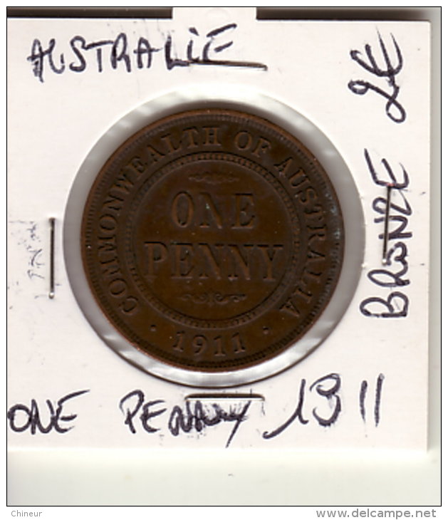 AUSTRALIE ONE PENNY BRONZE 1911 - Other & Unclassified