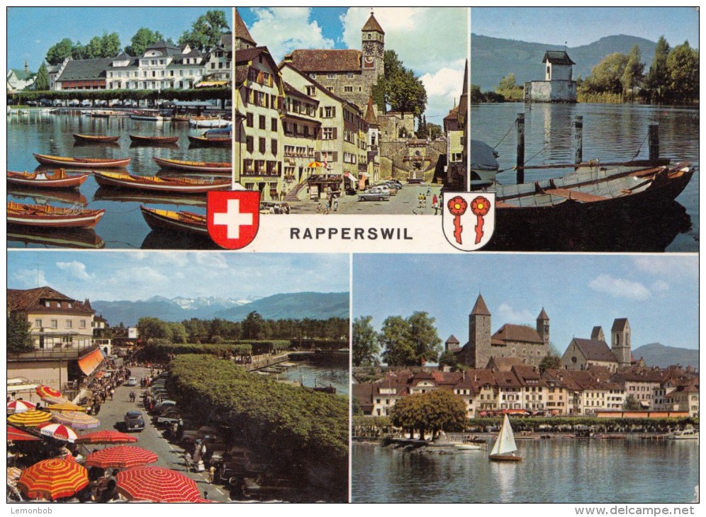 Switzerland, Suisse, RAPPERSWIL, Multi View, 1968 Used Postcard [16190] - Rapperswil