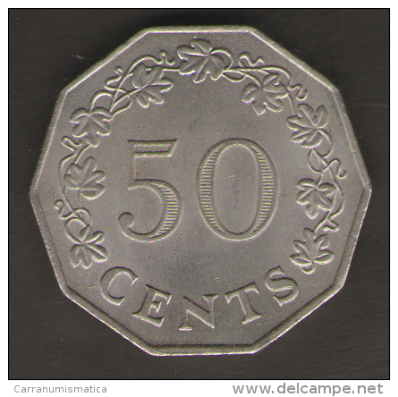 MALTA 50 CENTS 1972 - Malta