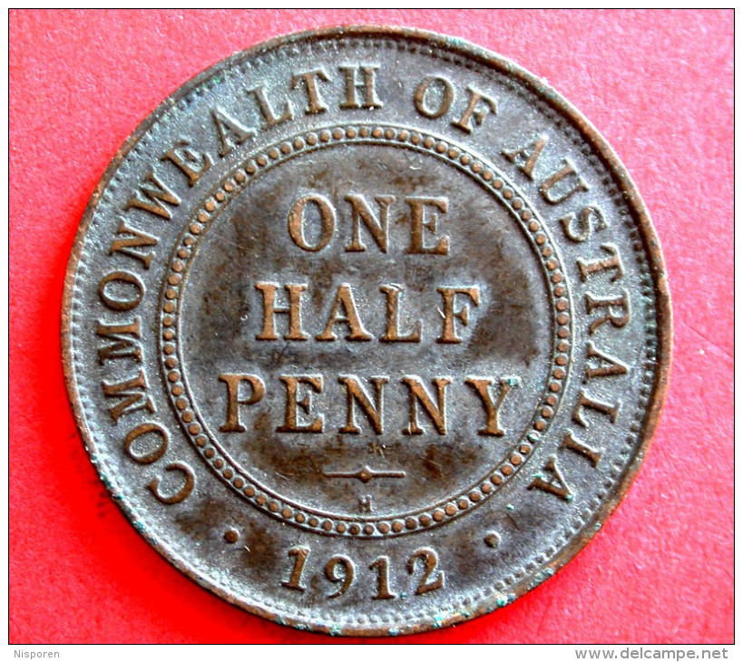 1912 - One Half Penny - Australie - ½ Penny