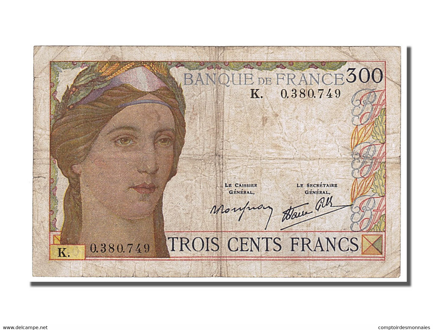 Billet, France, 300 Francs, 300 F 1938-1939, 1938, 1938-10-06, TB+ - 300 F 1938-1939