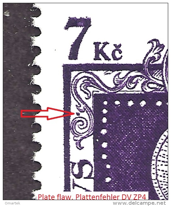 Czech Republic 1997 ** Mi 141 Sc 3012 St. Vojtech  997, Hl. Adalbert  Plate Flaw, Plattenfehler - Unused Stamps