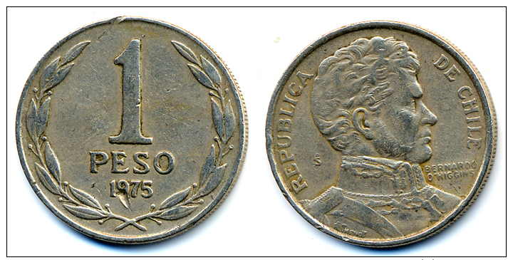 1975 Chile 1 Peso Coin - Chile