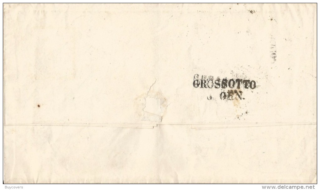 LV179 - 4 Gennaio 1853- Lettera Con Testo Da Bergamo A Grossotto Per Grosio  Con 15 + 15 Cent. Rosso 2° Tipo . - Lombardo-Veneto