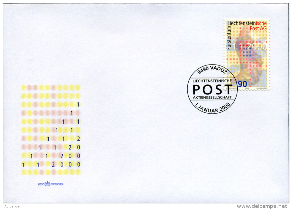 Liechtenstein - 2000 Poste Liechtensteinoise (unused Stamp + FDC) - Storia Postale
