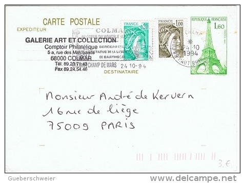 FR-ENT8 - FRANCE lot de 10 entiers postaux