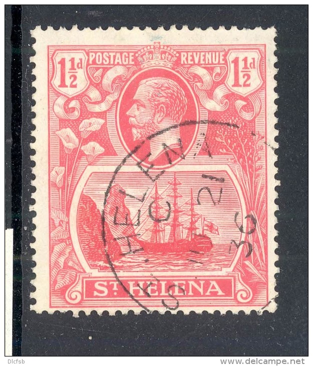 ST HELENA, 1922 1&frac12;d Very Fine Used - Sint-Helena