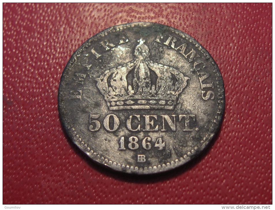 50 Centimes 1864 BB Strasbourg Napoléon III 5035 - 50 Centimes
