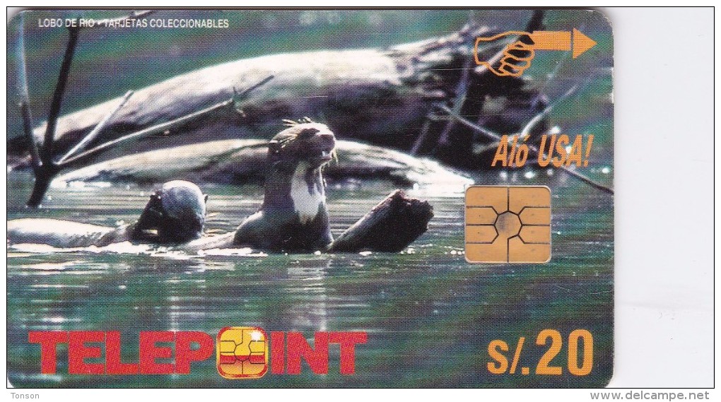 Peru, PER-TE-065 , Lobo Del Rio Otter, 2 Scans . - Pérou