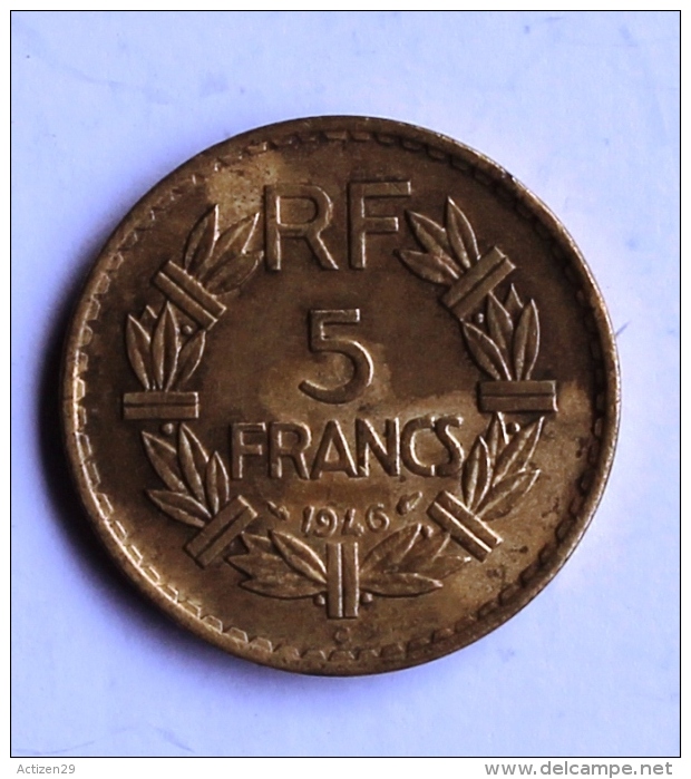 5 F LAVRILLIER Bronze 1946 - Autres & Non Classés