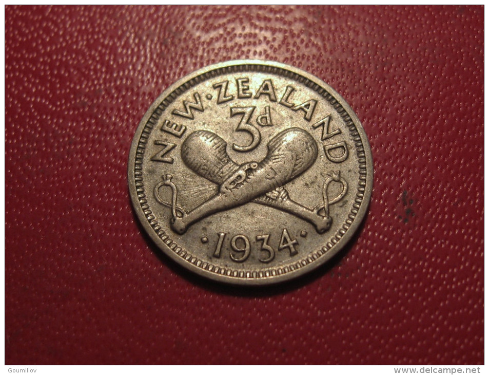 Nouvelle-Zélande - 3 Pence 1934 George V 5243 - Nieuw-Zeeland